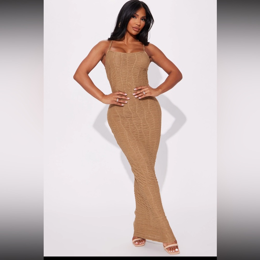Tan maxi dress